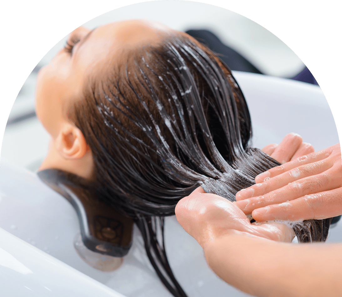 Relaxing hair treatment session