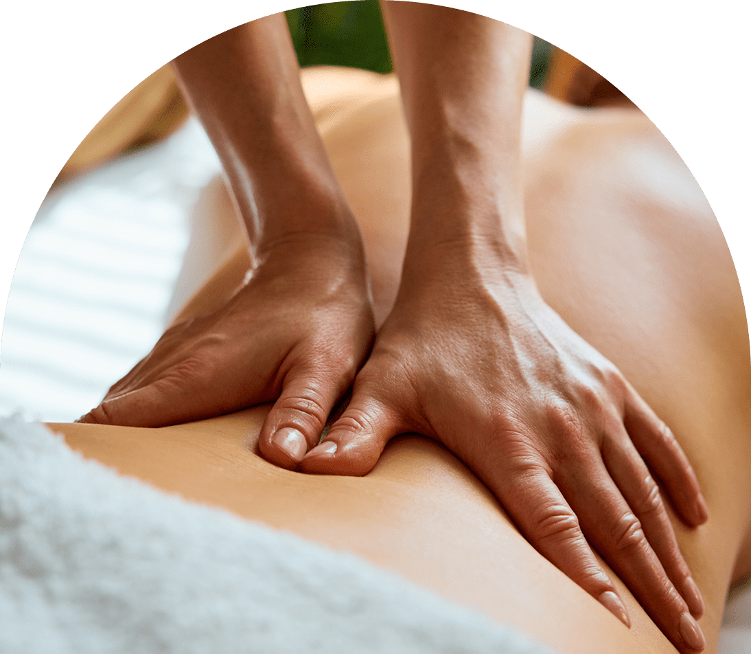Relaxing back massage in progress