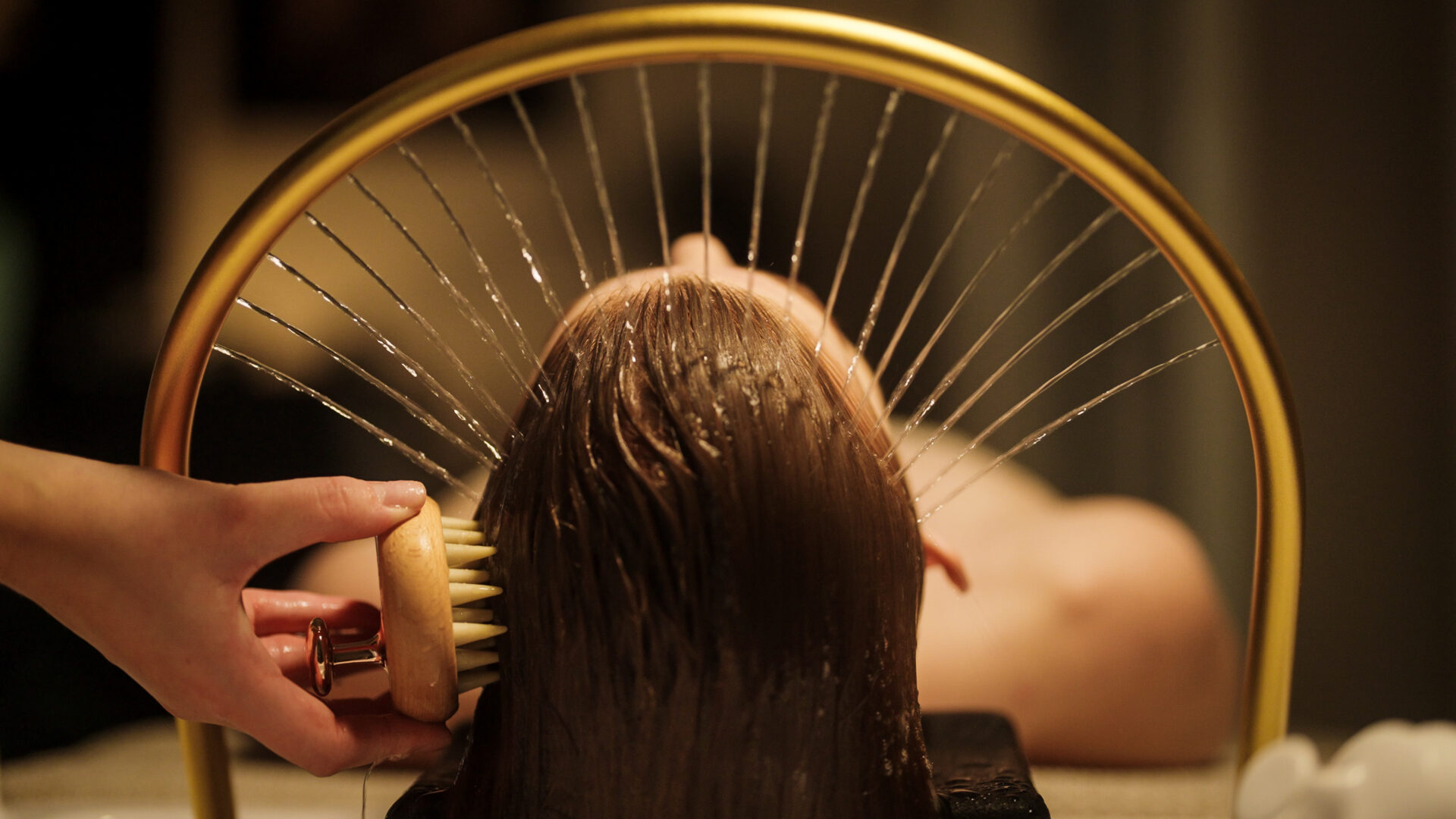 Spa treatment with water massage